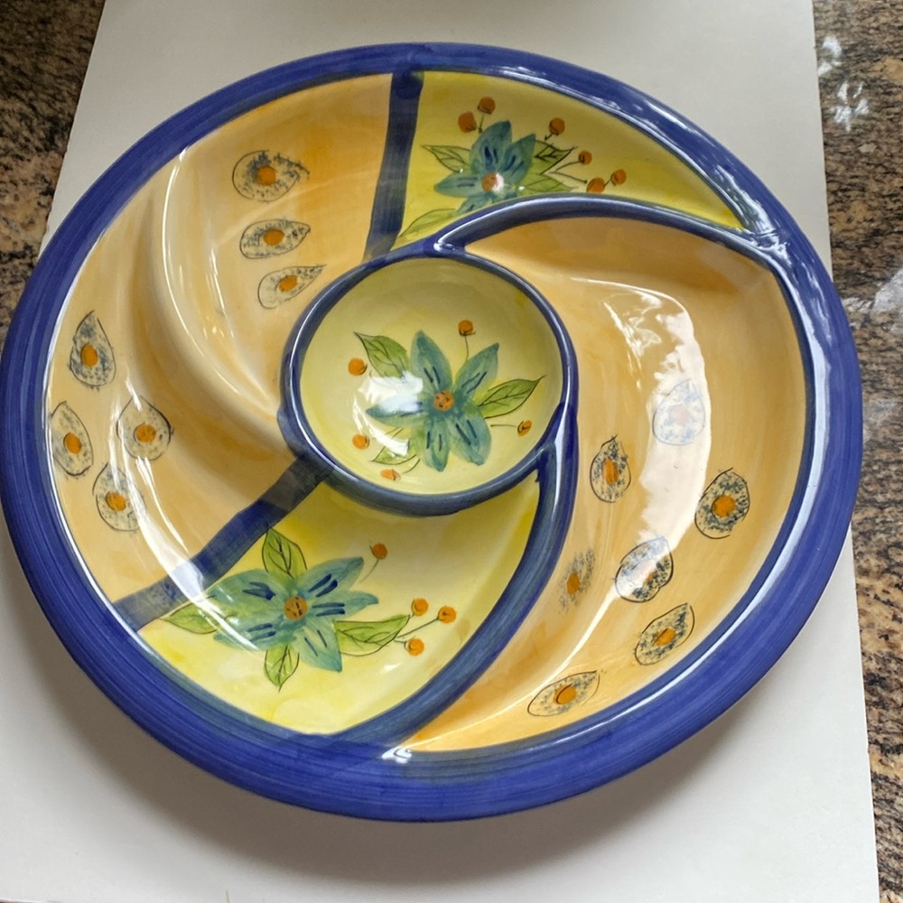 Dip platter. Heavy porcelain and large.